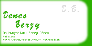 denes berzy business card